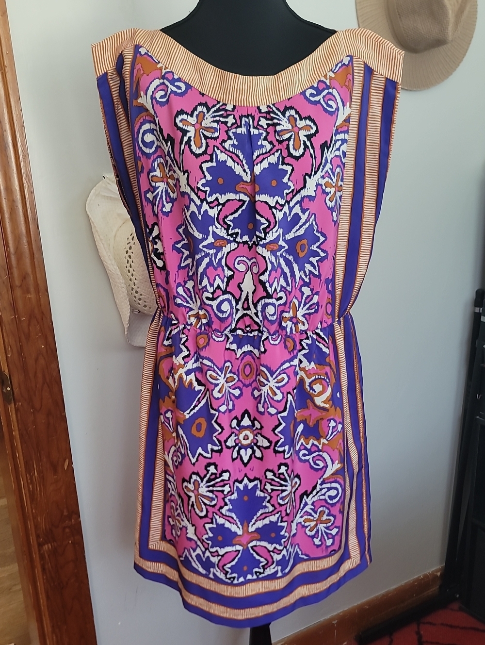 LOFT Pink and Purple Floral Dress